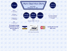 Tablet Screenshot of metrousedautoparts.com